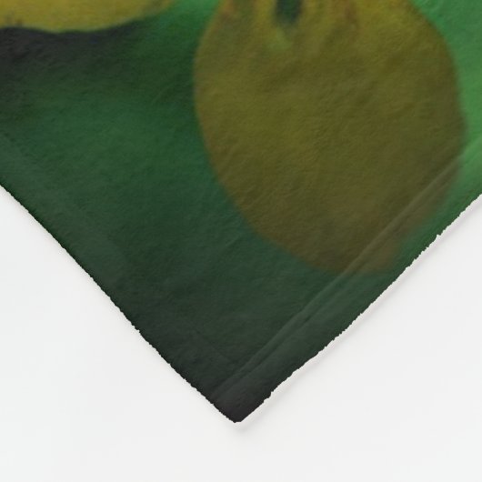 黄かわいらし色の野草の抽象芸術パーソナライズされた フリースブランケット (角)