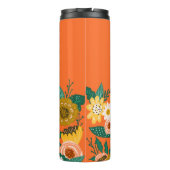 黄かわいらし色ひまわり野花と蝶 タンブラー (裏面)