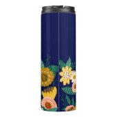 黄かわいらし色ひまわり野花と蝶 タンブラー (裏面)