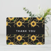 黄かわいらし色ひまスタイリッシュわり模様 サンキューカード (スタンド正面)