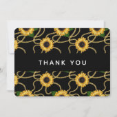 黄かわいらし色ひまスタイリッシュわり模様 サンキューカード (正面)