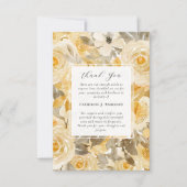 黄かわいらし色フローラフォト悔やみや弔慰葬儀 サンキューカード (正面)