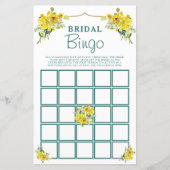 黄かわいらし色フローラブライダルシャワービンゴゲーム (正面)