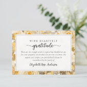 黄かわいらし色フローラ悔やみや弔慰葬儀 サンキューカード (スタンド正面)