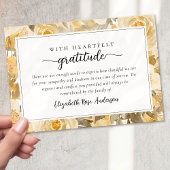 黄かわいらし色フローラ悔やみや弔慰葬儀 サンキューカード