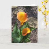 黄かわいらし色フローラ空白の カード (黄色い花)