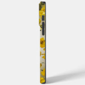 黄かわいらし色フローラ背景 Case-Mate iPhoneケース (裏面 / 左)