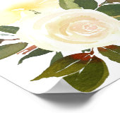 黄かわいらし色フローラ赤ちゃんシャワーへようこそ ポスター (角)