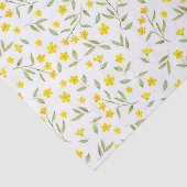 黄かわいらし色フローラ開花パターン 薄葉紙 (詳細)
