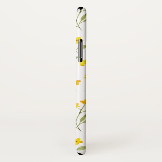 黄かわいらし色フローラ開花パターン Case-Mate iPhoneケース (裏面/右)