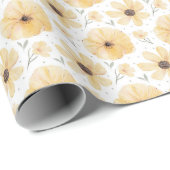黄かわいらし色フローラ ラッピングペーパー (ロールコーナー)