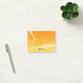黄かわいらし色抽象芸術DIYお名前Post-It Notes ポストイット (オフィス)