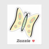 黄かわいらし色/ピーチバタフライ シール (シート)