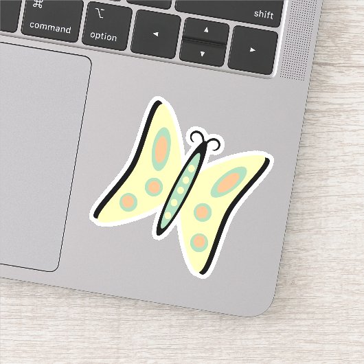 黄かわいらし色/ピーチバタフライ シール (詳細)