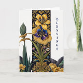 黄かわいらし花洗礼 カード (正面)