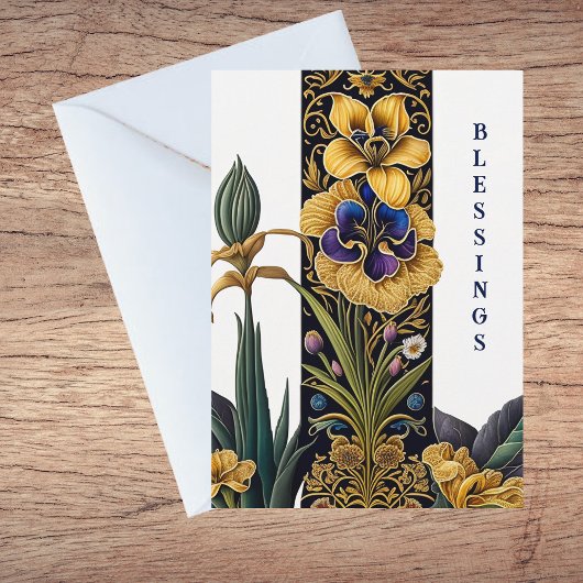 黄かわいらし花洗礼 カード