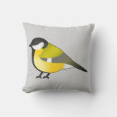 黄かわいらし野鳥パルス専攻のイラストレーション クッション (正面)