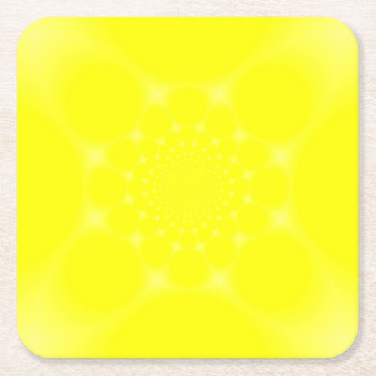 黄きらめく色 スクエアペーパーコースター (正面)