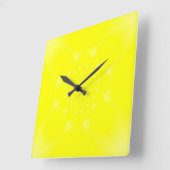 黄きらめく色 スクエア壁時計 (傾斜)