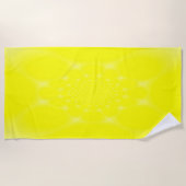 黄きらめく色 ビーチタオル (正面)