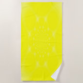 黄きらめく色 ビーチタオル (正面)