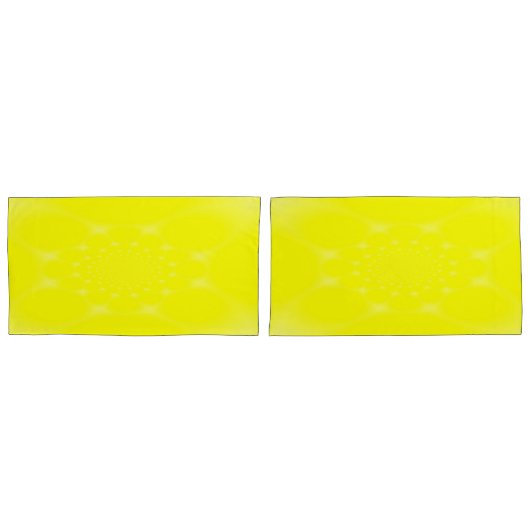 黄きらめく色 枕カバー (正面-セット)