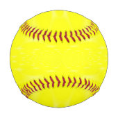 黄きらめく色 野球ボール (裏面)