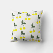 黄さくらんぼ模様枕 クッション (裏面)