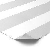 黄と灰色のシストライプのー航海のホース ポスター (角)