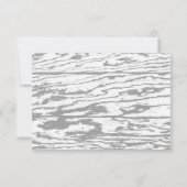 黄と灰色のシック·ウッド·グレーン·ウェディング·rsvp 出欠カード (裏面)