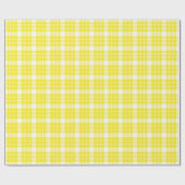 黄と白のプレイドの包装紙 ラッピングペーパー (フラット)