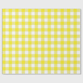 黄と白の小切手|大きいパターン| ラッピングペーパー (フラット)