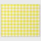 黄と白の格子模様の折り返し紙 ラッピングペーパー (フラット)
