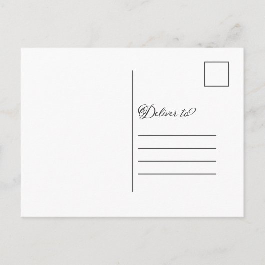 黄と白エレガントのモダンあり ポストカード (裏面)