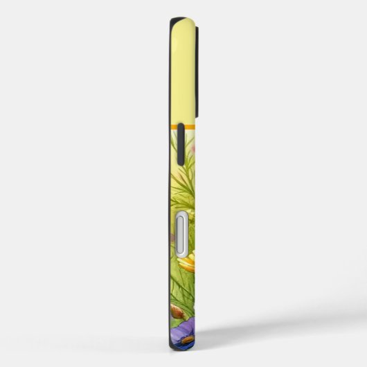 黄と紫の野モノグラムの花 Case-Mate iPhoneケース (裏面 / 右)