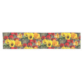 黄と赤のチューリップ ショートテーブルランナー (横)