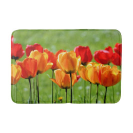黄と赤のチューリップ バスマット