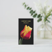 黄と赤のチューリップ 名刺 (スタンド正面)