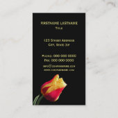 黄と赤のチューリップ 名刺 (裏面)