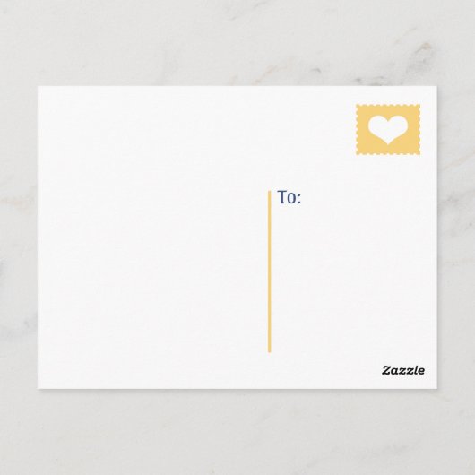 黄と青航海のありがとう ポストカード (裏面)