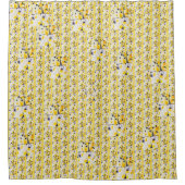 黄と黒のカーテ芸術的ン シャワーカーテン (正面)