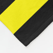 黄と黒のストライプ フリースブランケット (角)