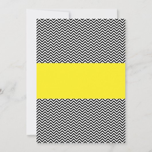 黄と黒の山形結婚式招待状 招待状 (裏面)