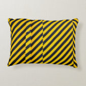 黄と黒の織ストライプの物 アクセントクッション (裏面)
