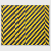 黄と黒の織ストライプの物 ラッピングペーパー (フラット)