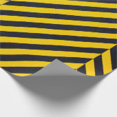 黄と黒の織ストライプの物 ラッピングペーパー (角)