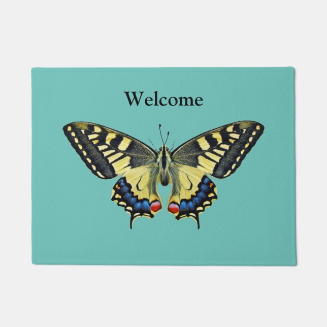 黄と黒 ドアマット (正面)