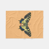 黄と黒 フリースブランケット (正面(横))