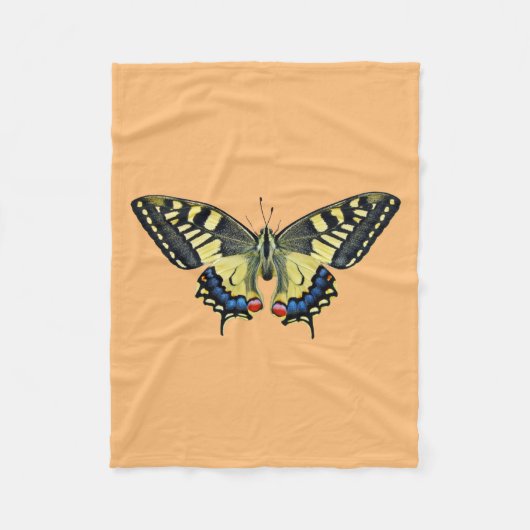 黄と黒 フリースブランケット (正面)