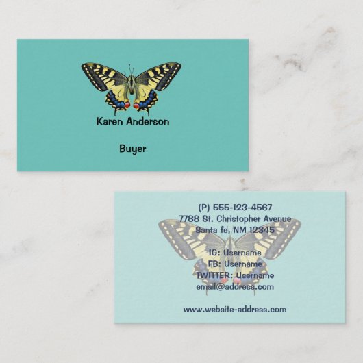 黄と黒 名刺 (正面/裏面)